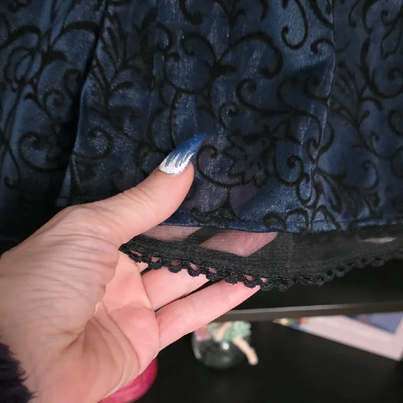 Lip Service Midnight Blue Lace Mini Dress - Picture 3 of 4